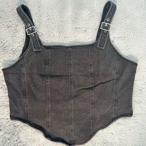 wild fable denim corset top